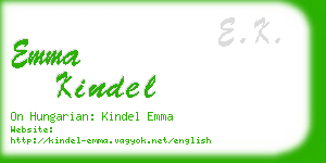 emma kindel business card